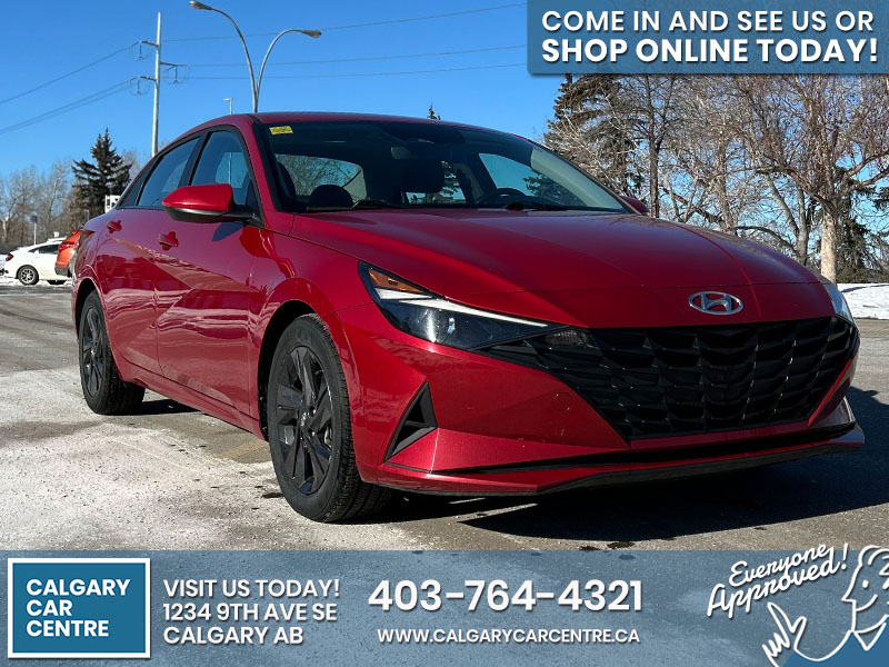 Used Sedan 2021 Hyundai Elantra Red for sale in Calgary